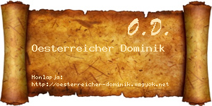 Oesterreicher Dominik névjegykártya